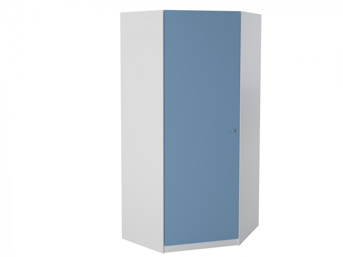 Шкаф угловой Белый/Голубой