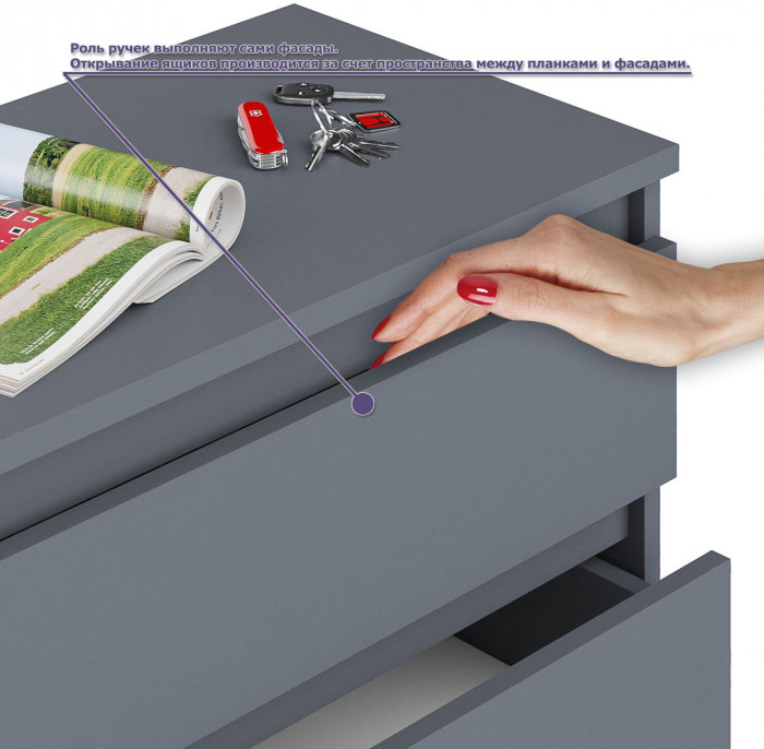 Мори компьютерный стол МС-16 правый + Шкаф МШ1600.1, графит