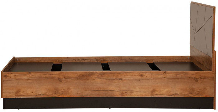 Кровать одинарная Гамма с настилом 54.17 Таксония/Грей