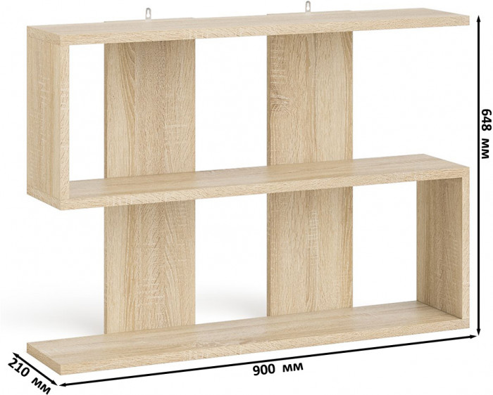 Мори Стол компьютерный МС-6 правый + Тумба МА900.1 + Полка 900, цвет дуб сонома/белый, ШхГхВ 180,4х50,4х209,6 см., НЕ универсальная сборка