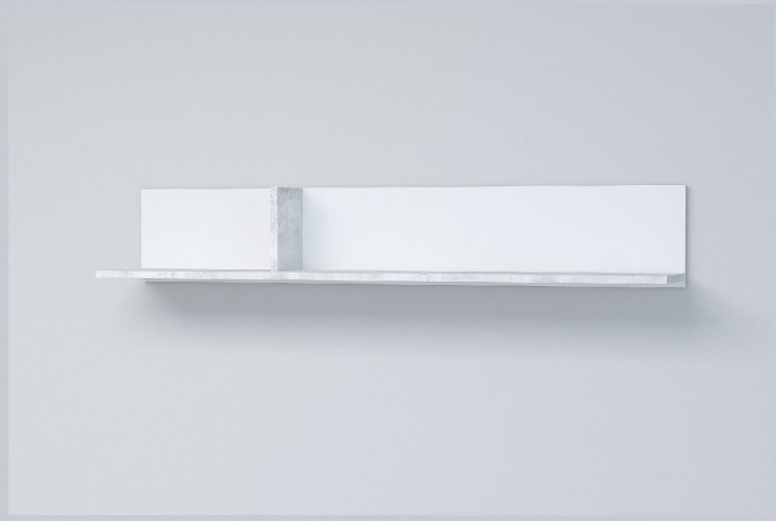 Эго Полка ПЛ-2 (Глянец Белый/Бетон Светлый)