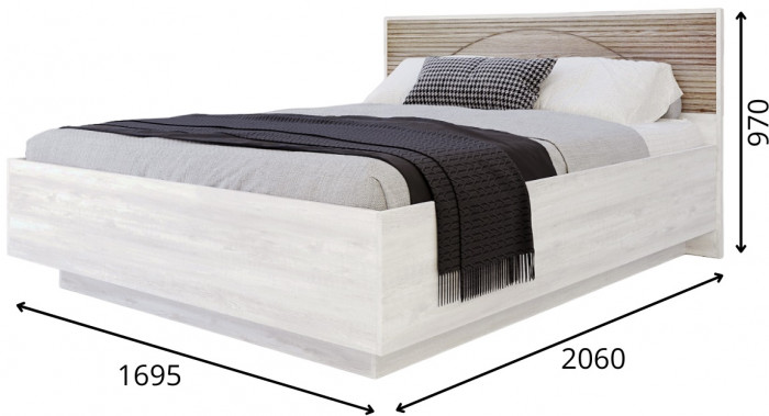 Кровать 160х200 с щитовым основанием 