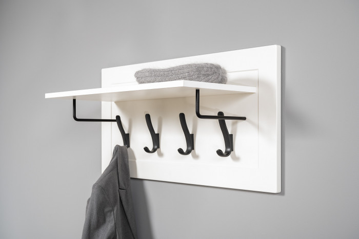 Остин Прихожая 29, цвет белый шагрень/дуб крафт золотой, ШхГхВ 240х54,3х229,6 см., универсальная сборка