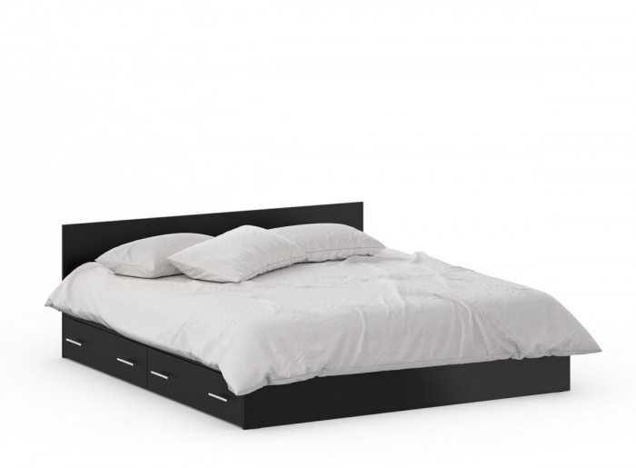 Кровать с ящиками 1800 + Шкаф 2-х створчатый Стандарт, венге