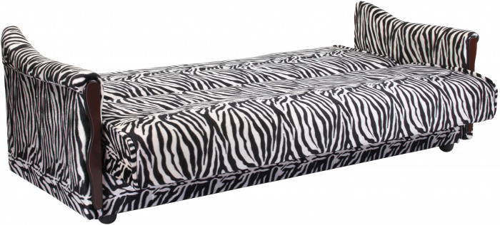 Диван-книжка Уют, 120х190, велюр зебра