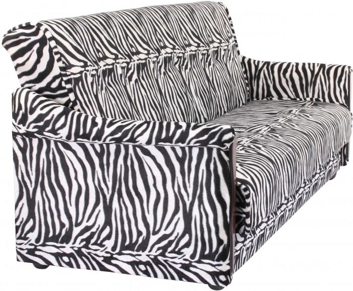 Диван-книжка Уют, 120х190, велюр зебра
