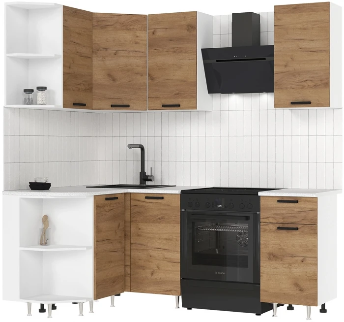 ЛДСП Кухня Рио NEW 2,0х1,3м дуб крафт (антарес)