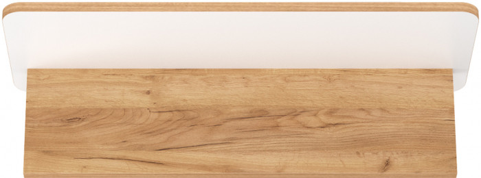 Вуди 15.46 Полка, цвет белый премиум/дуб крафт золотой, ШхГхВ 70х19,6х24 см.