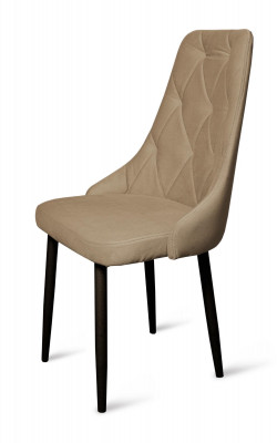 Стул "Граф" черный матовый Томми 03 капучино