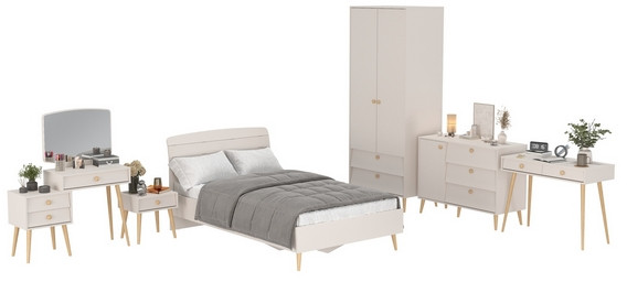 Афина Спальня 28-1200, цвет кашемир серый, сп.м. 1200х2000 мм., б/м, основание есть - фанера