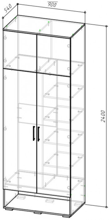 Бруно Шкаф для прихожей Дуб Вотан / Серый графит