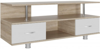 Тумба TV_А (Белый, Дуб сонома светлый)
