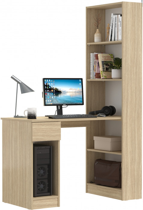 Лайт Шкаф комбинированный 10.01 (Стол письменный), цвет плэйн, ШхГхВ 115,3х58,2х179 см., универсальная сборка(обязательно крепление к стене)