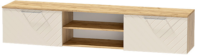 Тумба-2 под ТВ подвесная "Иннэс-7", Крафт золотой/Тирамису матовый