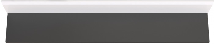 Сидней 16.486 Полка открытая, цвет МДФ белый глянец/чёрный, ШхГхВ 129,9х21,6х24 см.
