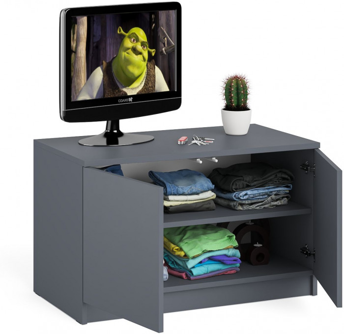 Мори Тумба/антресоль МА900.1, цвет графит, ШхГхВ 90,4х50,4х54,6 см., подходит для шкафа МШ900.1