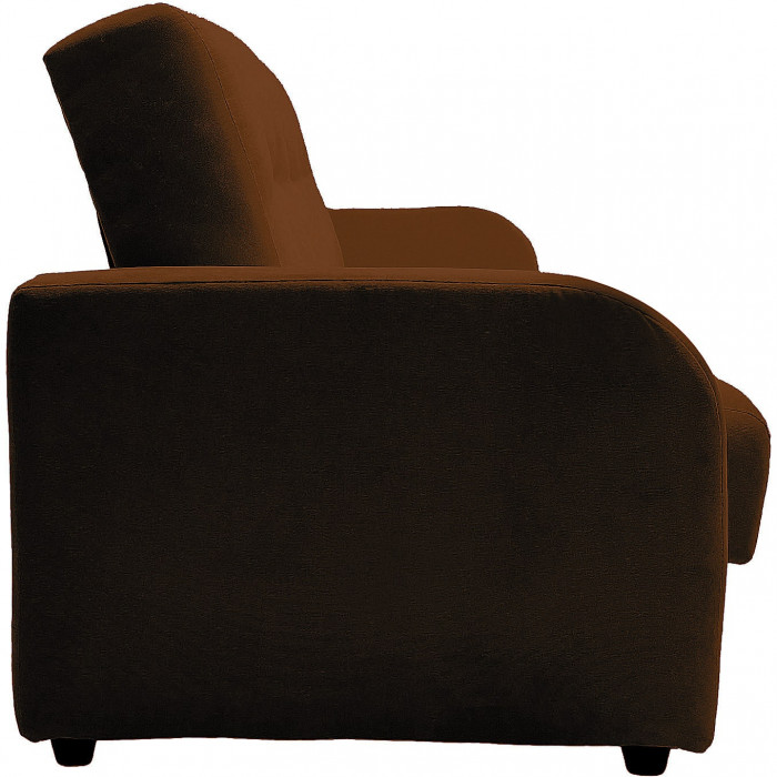 Раскладной диван-кровать, прямой, книжка, цвет коричневый, велюр, Лондон Люкс 120