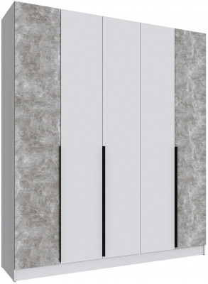 Шкаф Мадрид (2,0) с 3 ящ. внутри без зеркала, Белый/Ателье светлое