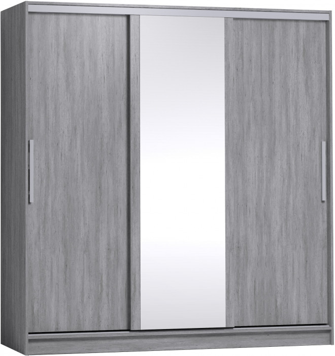 Шкаф-купе с зеркалом Strike 2000 Atelier светлый