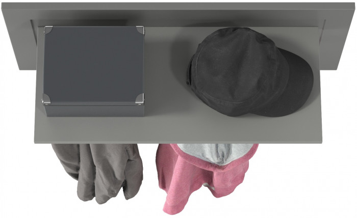 Остин 15.12 Вешалка, цвет серый графит, ШхГхВ 79,7х29,6х39,7 см.