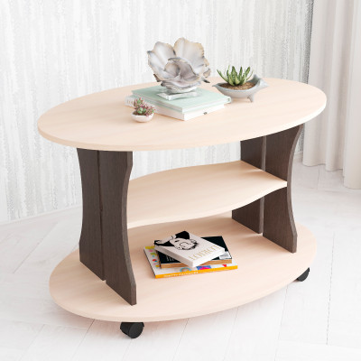 Стол Журнальный Консул-1 (900*560*600) дуб молочный/венге