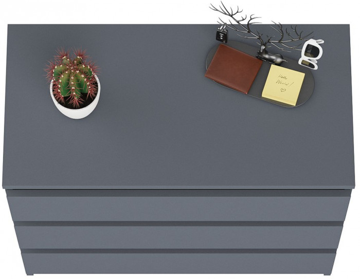 Мори Комод МК800.1, цвет графит, ШхГхВ 80,4х41х73 см.