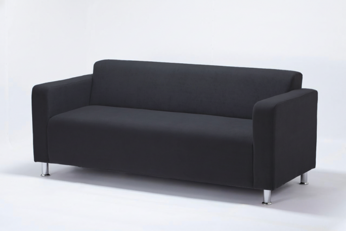 Диван прямой Томи, 180х78х75 см, велюр, черный