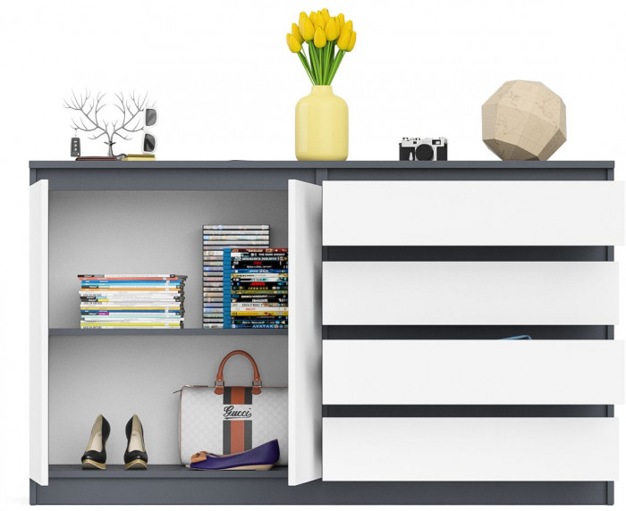 Мори Комод МК1600.1, графит/белый