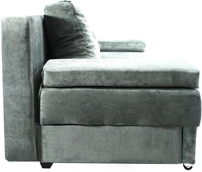 Диван-еврокнижка Амстердам Мини люкс, 150, велюр серый