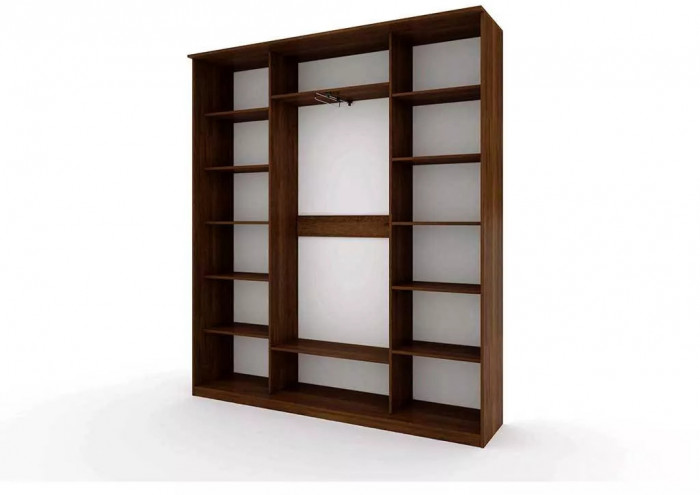 Шкаф купе Модерн 2362х450 4-х дверный 3-х секционный глухой венге/ясень