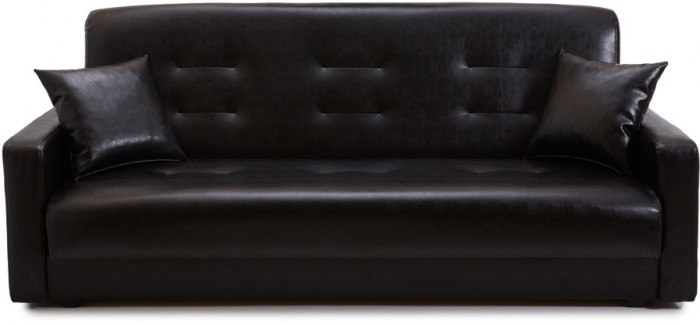 Диван-книжка Аккорд 120х190, экокожа черный