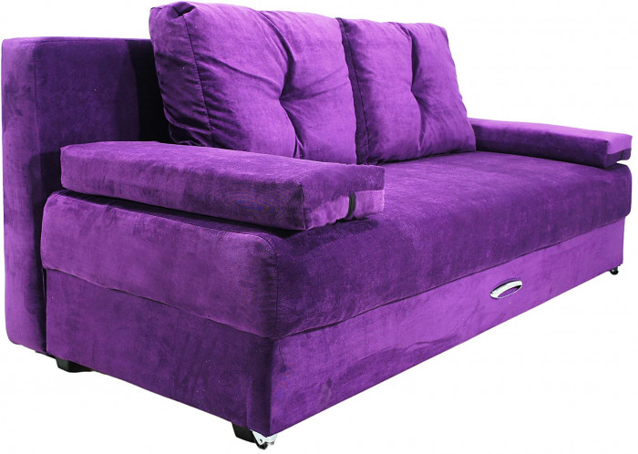 Диван-еврокнижка Амстердам Мини люкс, 150, велюр фиолетовый