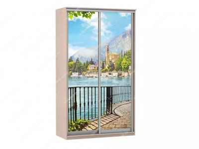 Шкаф купе Модерн 1190х450 2-х дверный фотопечать №4 ясень