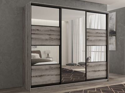 Шкаф-купе Кааппи 5 Эвок Окаменелый 260х45х230 см