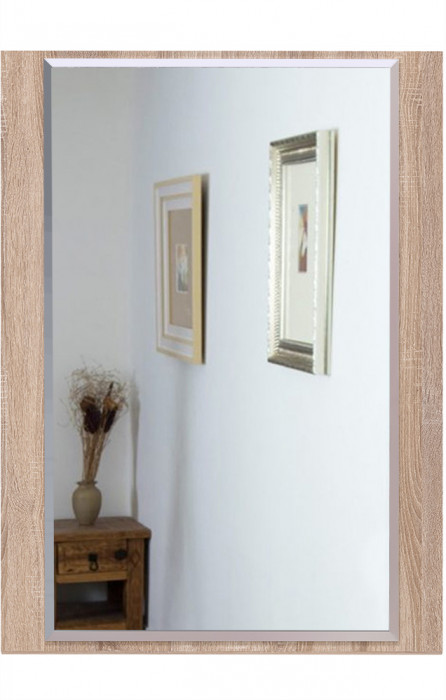 Куба Прихожая 7, обувница 13.58 + Вешалка 10.122 + обувница 13.114 + Зеркало, цвет дуб сонома/белый премиум, ШхГхВ 115х38,3х210,6 см., ун. сборка