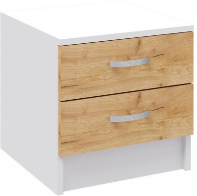 Ронда тумба прикроватная белый/дуб крафт золотой