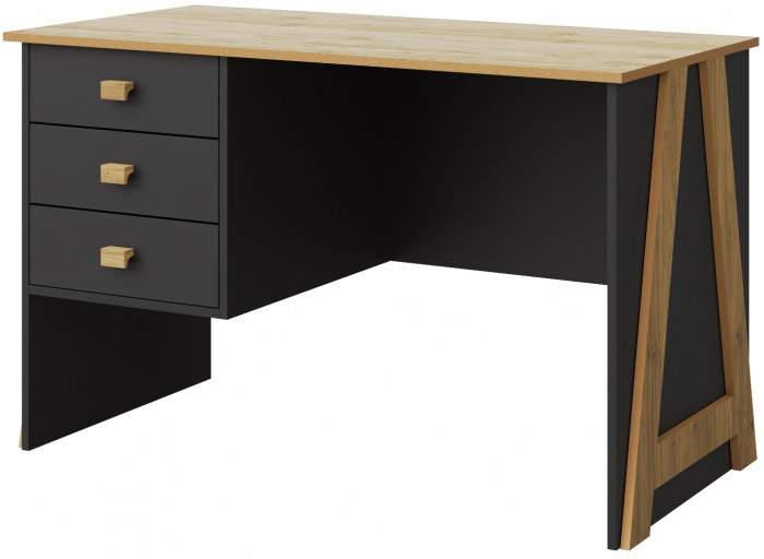 Стол письменный "Скандинавия" - Антрацит/Дуб наварра
