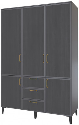 Толедо Шкаф 3-х створчатый с ящиками ТШ-24 графит серый