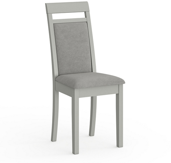 Стул Мебель--24 разборный Гольф-12, цвет серый, обивка ткань велюр серый 63, ШхГхВ 40х40х100 см., от пола до верха сиденья 47 см. (мягкая спинка)