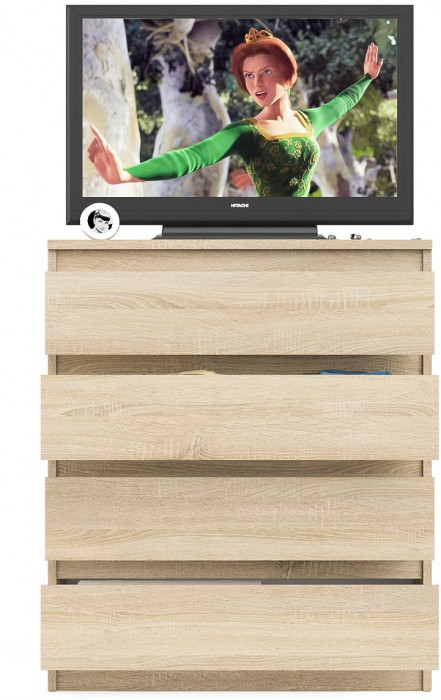 Мори Комод МК800.4, цвет дуб сонома, ШхГхВ 80,4х41х94 см.