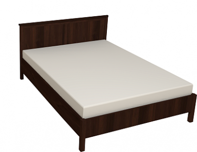 Кровать с ортопедическим основанием (металл) Sherlock 43 140х200, орех