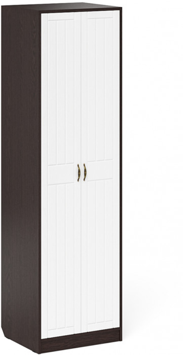 Прихожая П-6 Компоновка № 15, цвет венге/фасады МДФ белое дерево фрезеровка прованс, ШхГхВ 180х50х210 см., универсальная сборка