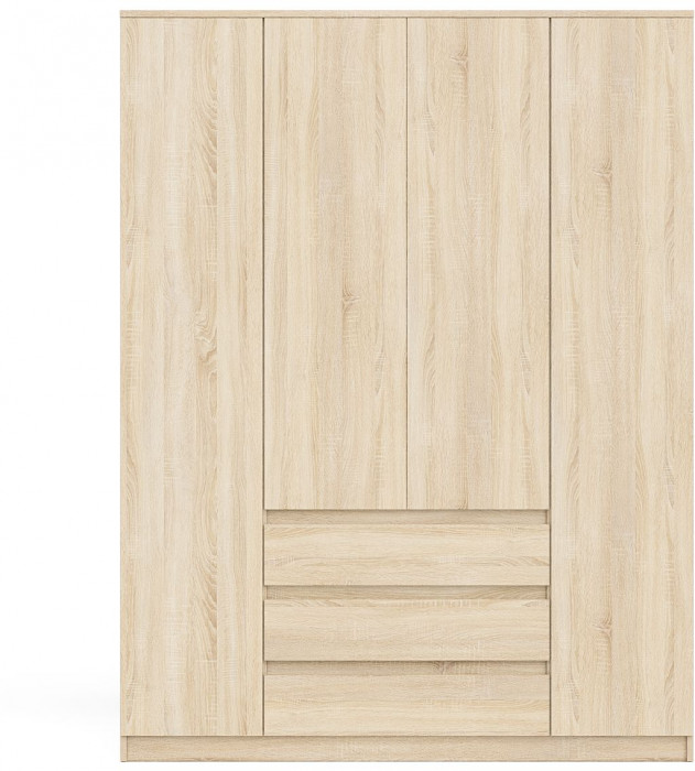 Мори Шкаф МШ1600.1, цвет дуб сонома, ШхГхВ 160,4х50,4х209,6 см.