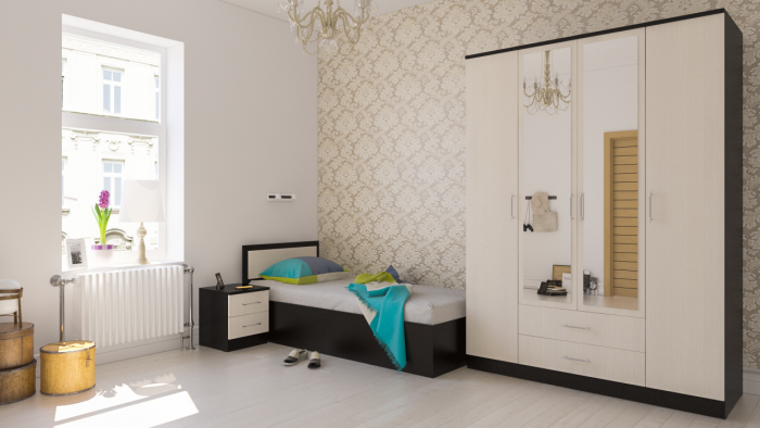 Фиеста Тумба прикроватная, венге/дуб лоредо