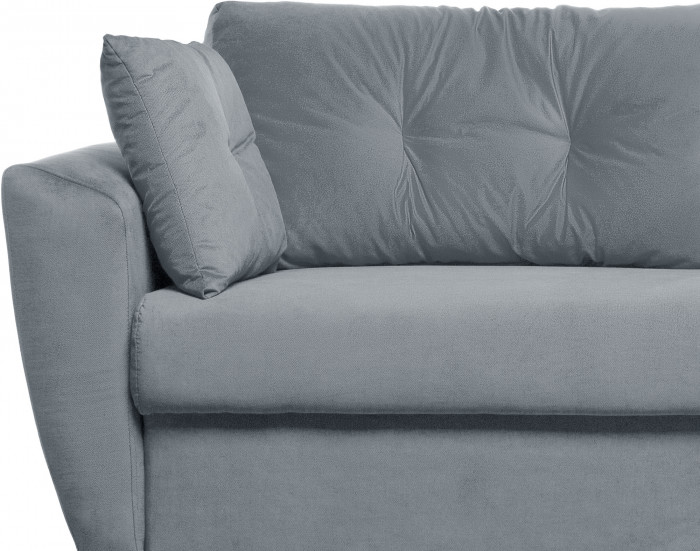 Диван-еврокнижка Амстердам Люкс, 160х195, пружинный блок, велюр серый