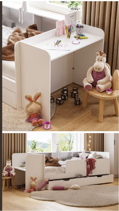 РУНА КР 01 Кровать универсальная Фасад БЕЛЫЙ/Корпус БЕЛЫЙ