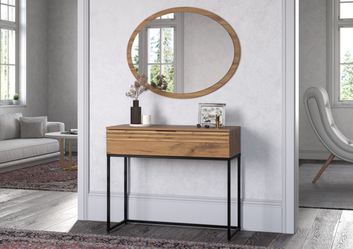 Туалетный столик + Зеркало Нао, Дуб вотан