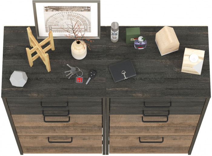 Трувор 13.241.06 Тумба для обуви + 13.241.06 Тумба для обуви, цвет дуб гранж песочный/интра, ШхГхВ 100х37х106,9 см.