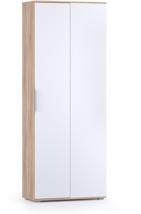 Куба Шкаф для одежды 13.137, цвет дуб сонома/белый премиум, ШхГхВ 81,4х38х210,6 см., универсальная сборка