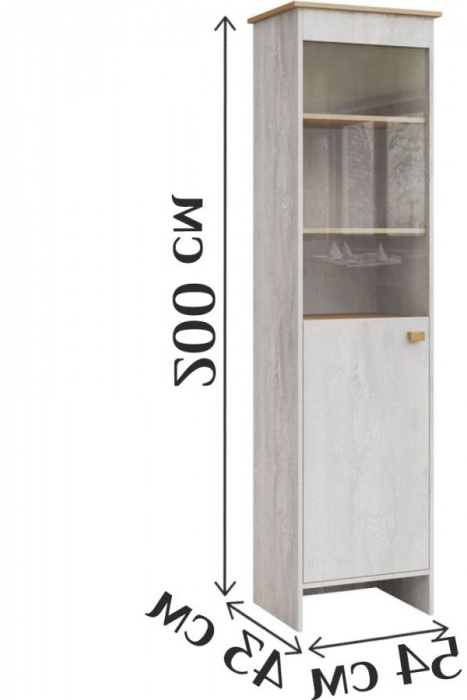 Пенал-витрина (левое исполнение) 